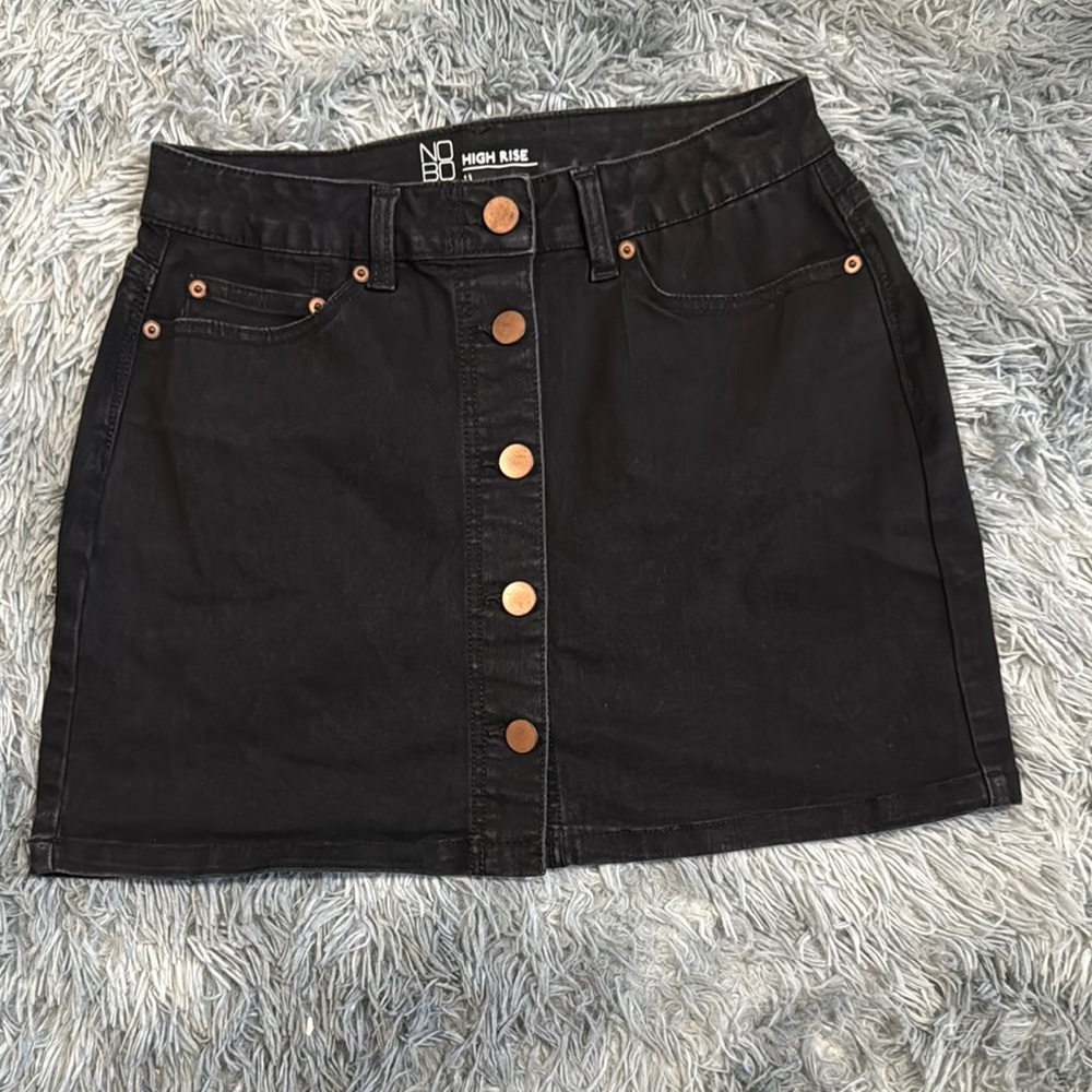 NOBO Black Mini Skirt Casual Work